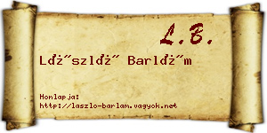 László Barlám névjegykártya